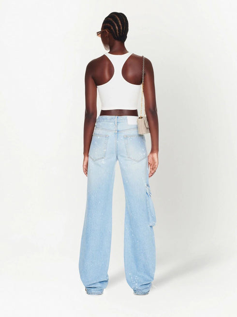 Toybox Painted wide-leg jeans